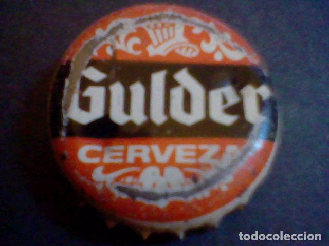 Coleccionismo de cervezas: chapa cerveza gulder a&ntilde;os 60 aprox corcho