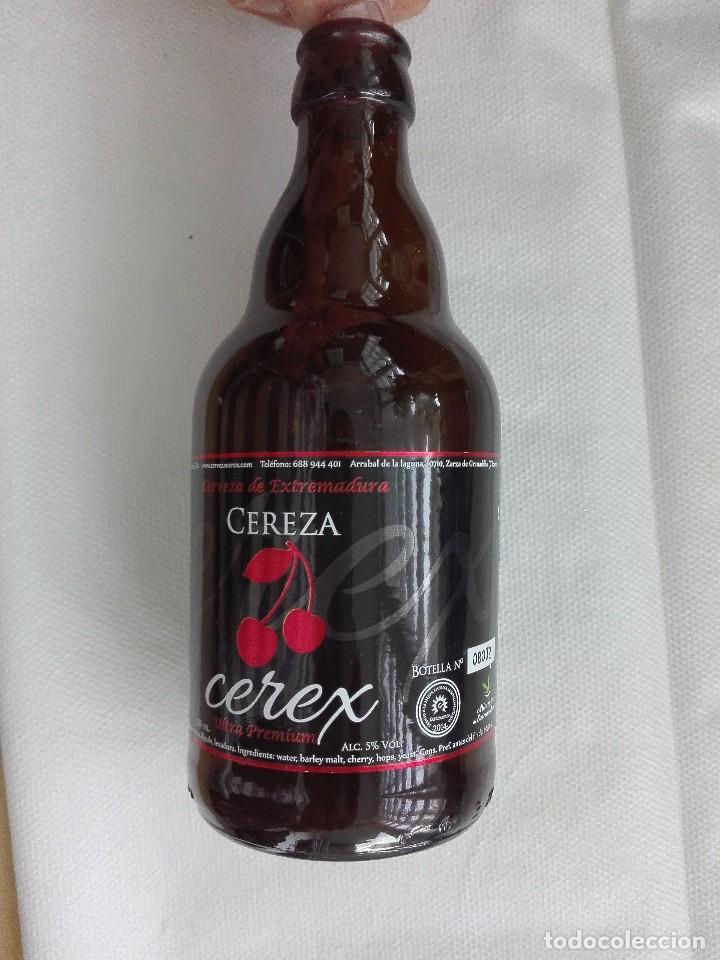 Coleccionismo de cervezas: BOTELLA CERVEZA VACIA 33Cl - CEREX - CACERES - ZARZA DE GRANADILLA - SIN CHAPA - CEREZAS FRUTA