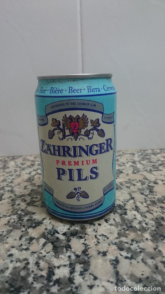 Coleccionismo de cervezas: LATA CERVEZA ZAHRINGER PREMIUM PILS LIQUIDO ORIGINAL.