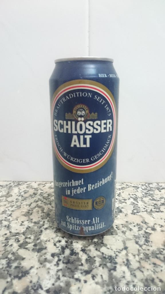 Coleccionismo de cervezas: LATA CERVEZA SCHLOSSER ALT  LIQUIDO ORIGINAL.