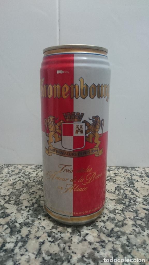 Coleccionismo de cervezas: LATA CERVEZA KRONENBOURG LIQUIDO ORIGINAL.