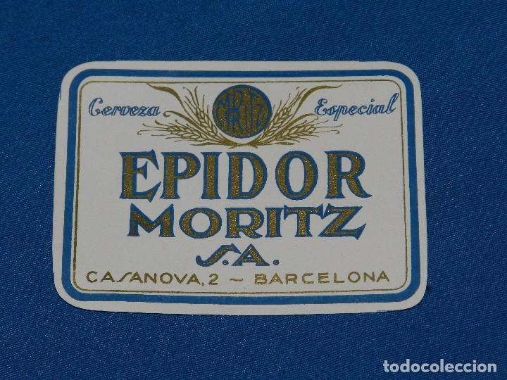 Coleccionismo de cervezas: (M) ETIQUETA ANTIGUA - CERVEZA EPIDOR MORITZ SA, BUEN ESTADO