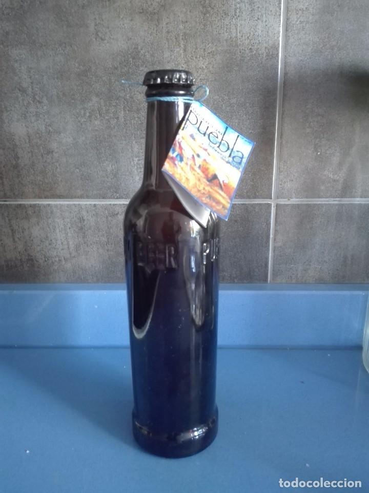 Coleccionismo de cervezas: botella cerveza vacia - con chapa - lapuebla guadalajara