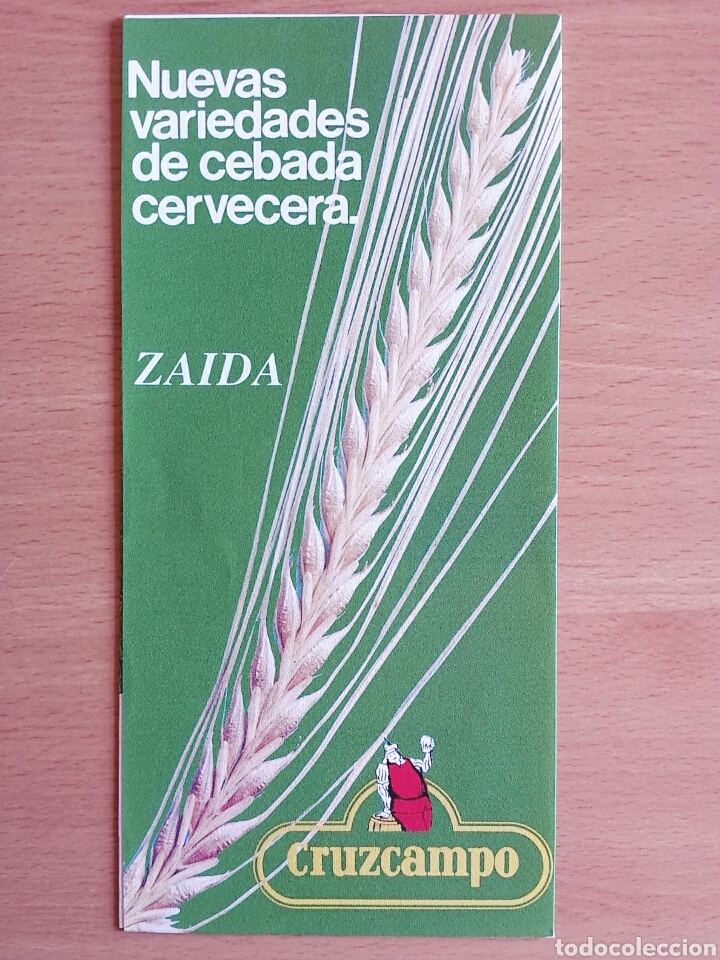 Coleccionismo de cervezas: Folleto publicidad Cerveza Cruzcampo Nuevas variedades de cebada cervecera Zaida