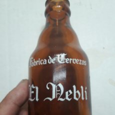 Coleccionismo de cervezas: BOTELLA DE CERVEZA EL NEBLI 20 CL SERIGRAFÍA EN BLANCO. Lote 301188033