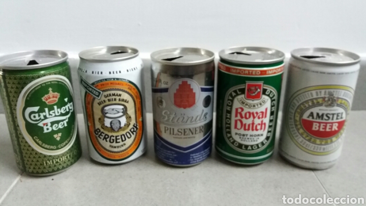 Coleccionismo de cervezas: Lata de cerveza Carlsberg Beer Bergedorf Stande Royal Dutch Amstel
