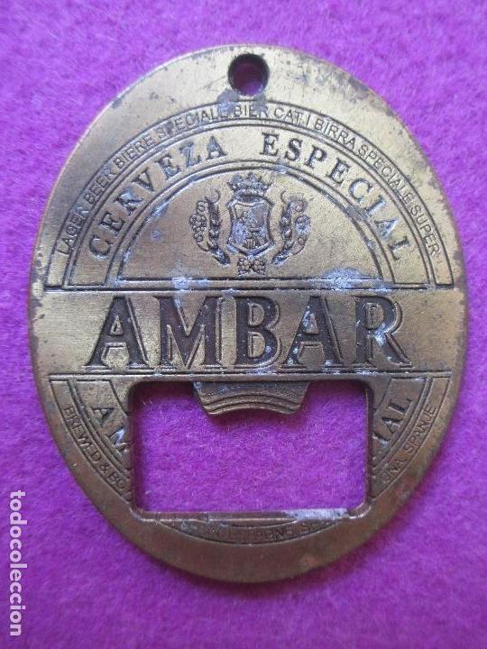 Coleccionismo de cervezas: ABRIDOR CERVEZA, AMBAR, CERVEZA ESPECIAL, JUEGOS AMBAR 2012