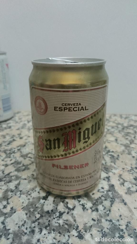 Coleccionismo de cervezas: LATA CERVEZA SAN MIGUEL LAGER BEER. 04 . 06 . 93