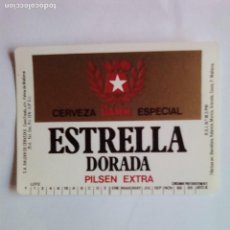 Coleccionismo de cervezas: ETIQUETA CERVEZA ESTRELLA DORADA
