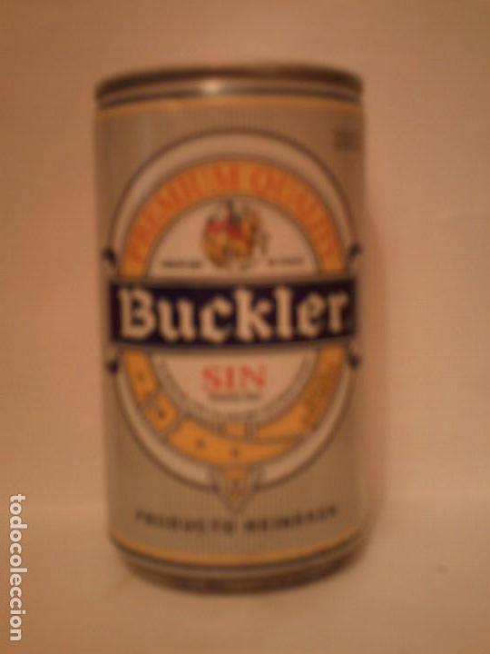 Coleccionismo de cervezas: Lata cerveza buckler sin espa&ntilde;a