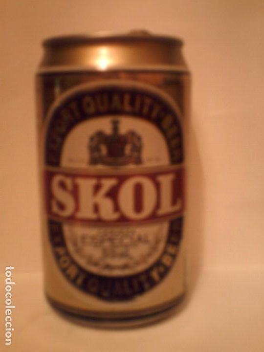 Coleccionismo de cervezas: Lata cerveza skol espa&ntilde;a