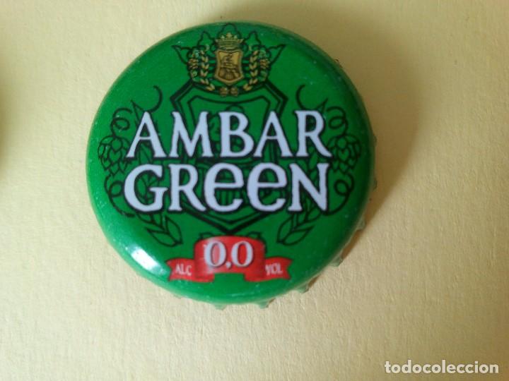 Coleccionismo de cervezas: chapa chapas corona ambar green 0,0 factor&iacute;a u