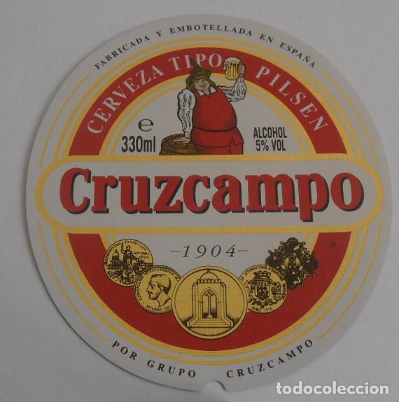 Coleccionismo de cervezas: ETIQUETA DE CERVEZA CRUZCAMPO, TIPO PILSEN 330ML 5%VOL