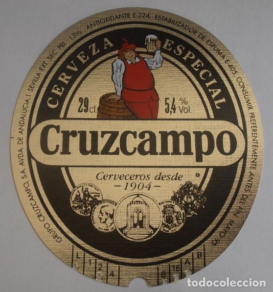 Coleccionismo de cervezas: ETIQUETA DE CERVEZA CRUZCAMPO, ESPECIAL 29CL 5,4% VOL