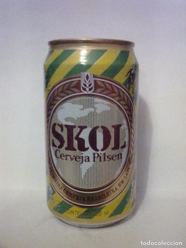 Coleccionismo de cervezas: Lata cerveza skol pilsen brasil