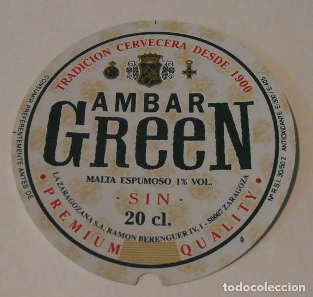 Coleccionismo de cervezas: ETIQUETA CERVEZA AMBAR GREEN, SIN 20CL