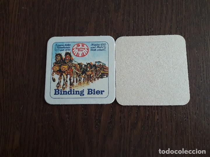 Coleccionismo de cervezas: posavasos de cerveza alemana Binding bier