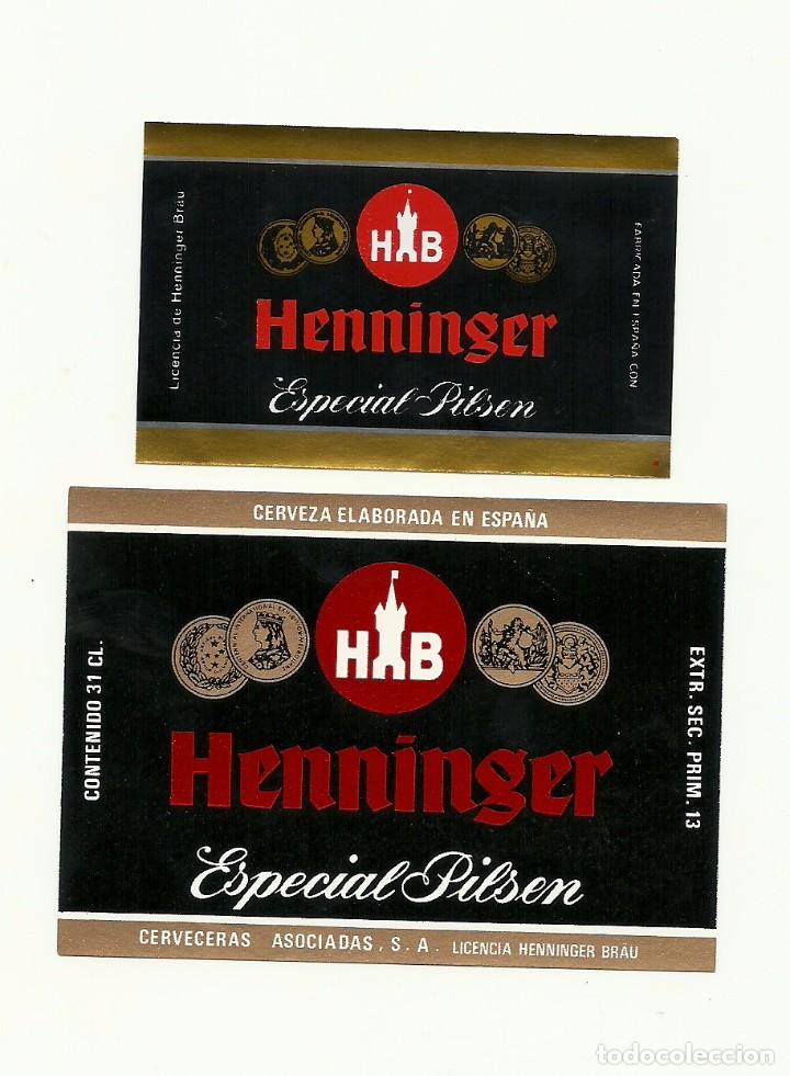 Sammeln von Brauereiartikeln: LOTE ETIQUETAS HENNINGER