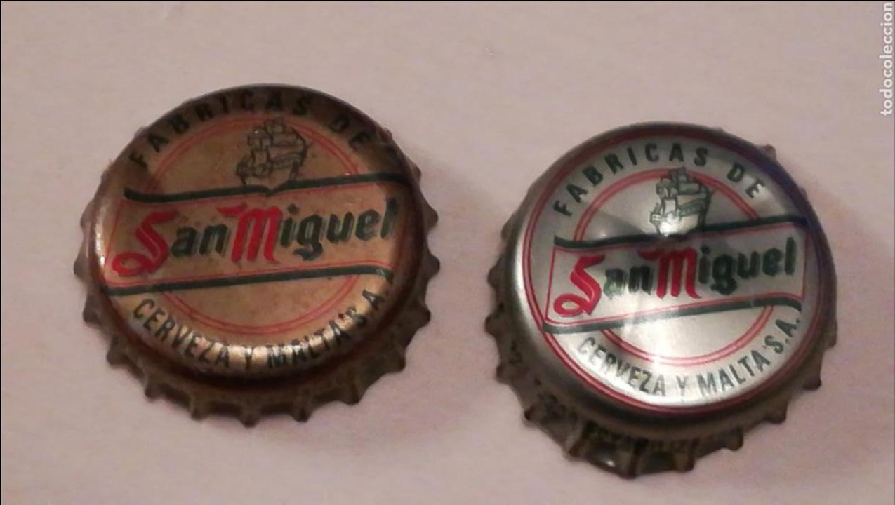 Coleccionismo de cervezas: LOTE ANTIGUAS CHAPAS CERVEZA SAN MIGUEL. TAPON CORONA CHAPA BOTTLE CAP KRONKORKEN TAPPI CAPSULE