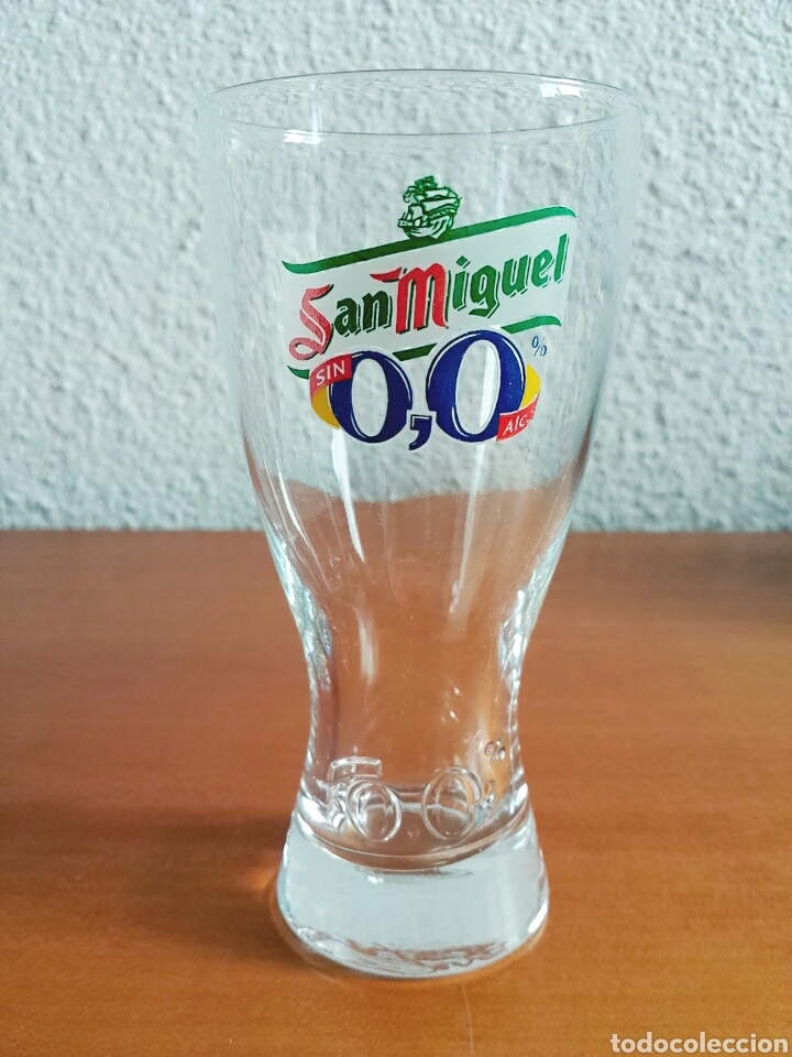 Coleccionismo de cervezas: Vaso cerveza San Miguel Sin 0,0 - cristaler&iacute;a espa&ntilde;ola