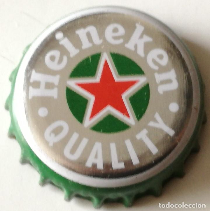 Coleccionismo de cervezas: Chapa Kronkorken Cap Tappi Cerveza Heineken. Espa&ntilde;a