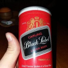 Coleccionismo de cervezas: ANTIGUA LATA DE ACERO RECTO BLACK LABER BEER BIER BIERE BIRRA