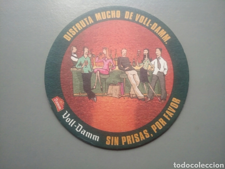 Coleccionismo de cervezas: Posavasos cerveza Voll damm sin prisas por favor