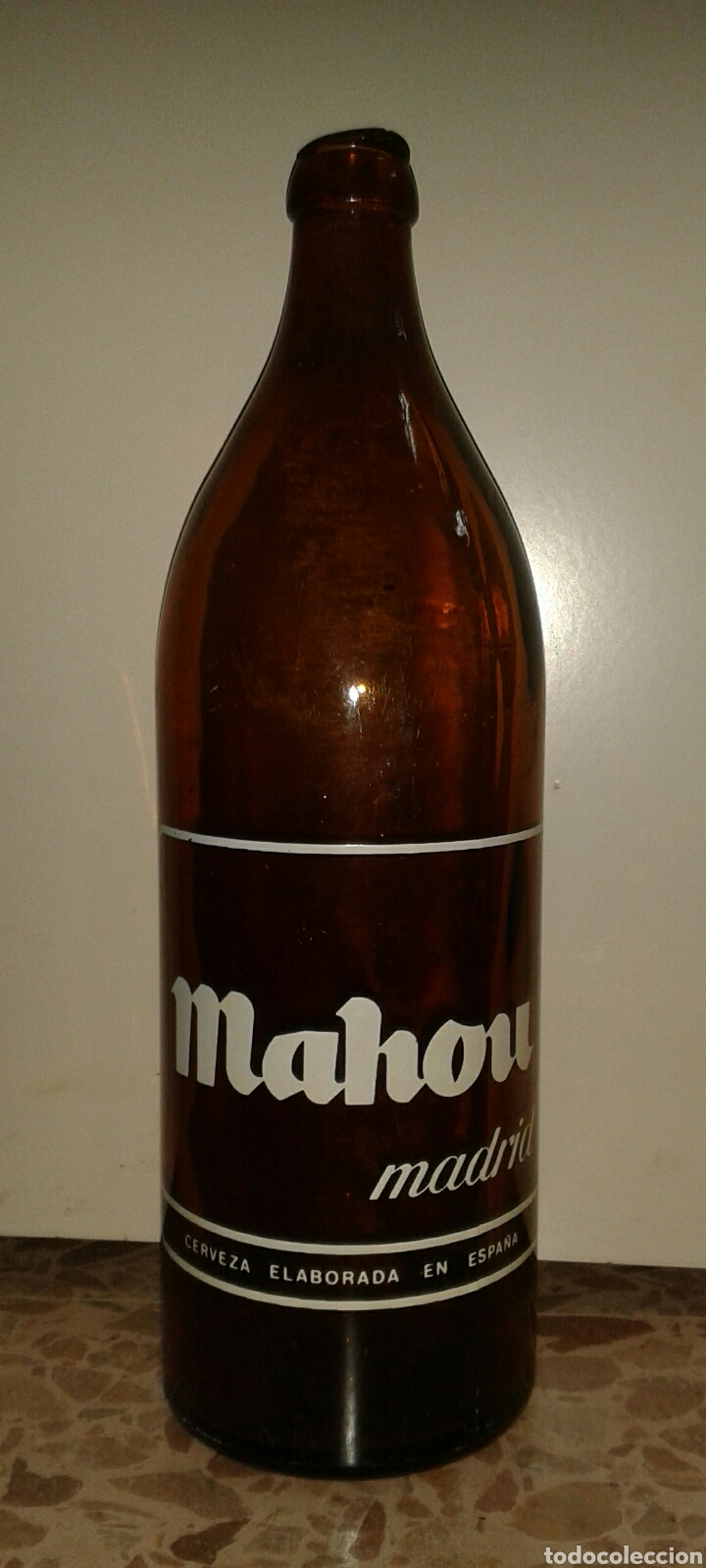 Botella Litro Cerveza Mahou Serigrafiada Comprar Coleccionismo De Cervezas En Todocoleccion