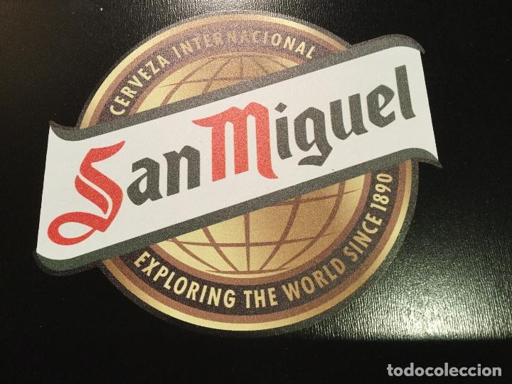 Coleccionismo de cervezas: Pizarra de madera San Miguel .
