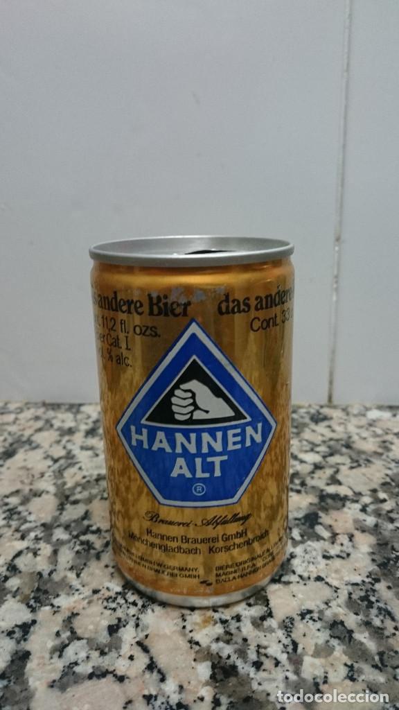 Colecionismo de cervejas: ANTIGUA LATA CERVEZA HANNEN ALT