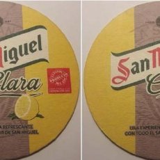 Coleccionismo de cervezas: POSAVASOS DE CERVEZA SAN MIGUEL CLARA. Lote 112033127