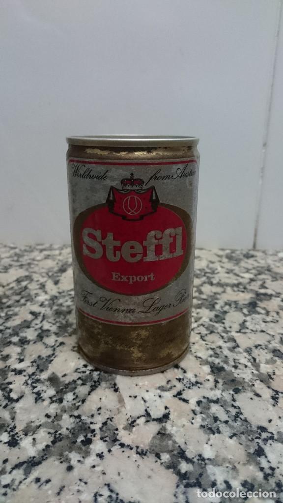 Colecionismo de cervejas: ANTIGUA LATA CERVEZA STEFFL EXPORT