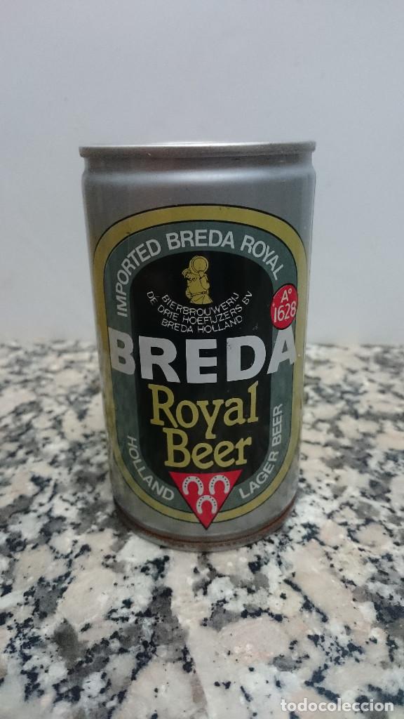 Coleccionismo de cervezas: ANTIGUA LATA CERVEZA BREDA ROYAL BEER