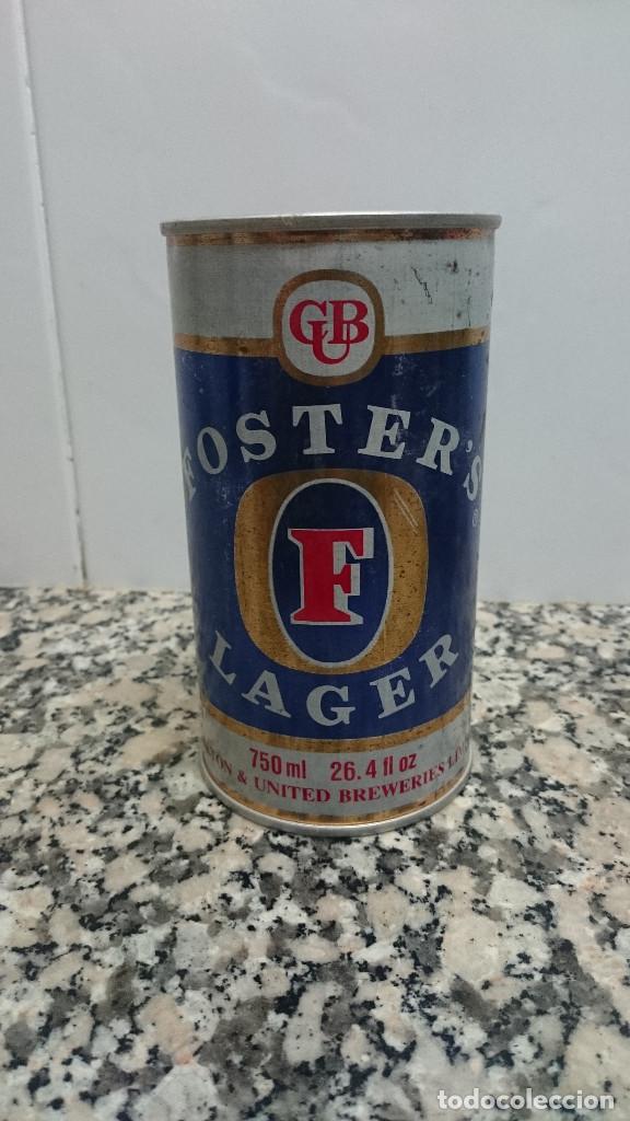Colecionismo de cervejas: ANTIGUA LATA CERVEZA FOSTER &acute;S LAGER