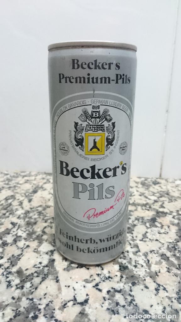 Colecionismo de cervejas: ANTIGUA LATA CERVEZA BECKER&acute;S PILS
