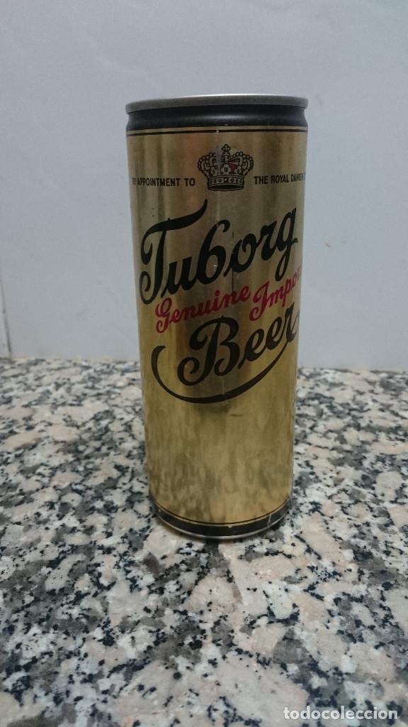 Colecionismo de cervejas: ANTIGUA LATA CERVEZA TUBORG BEER