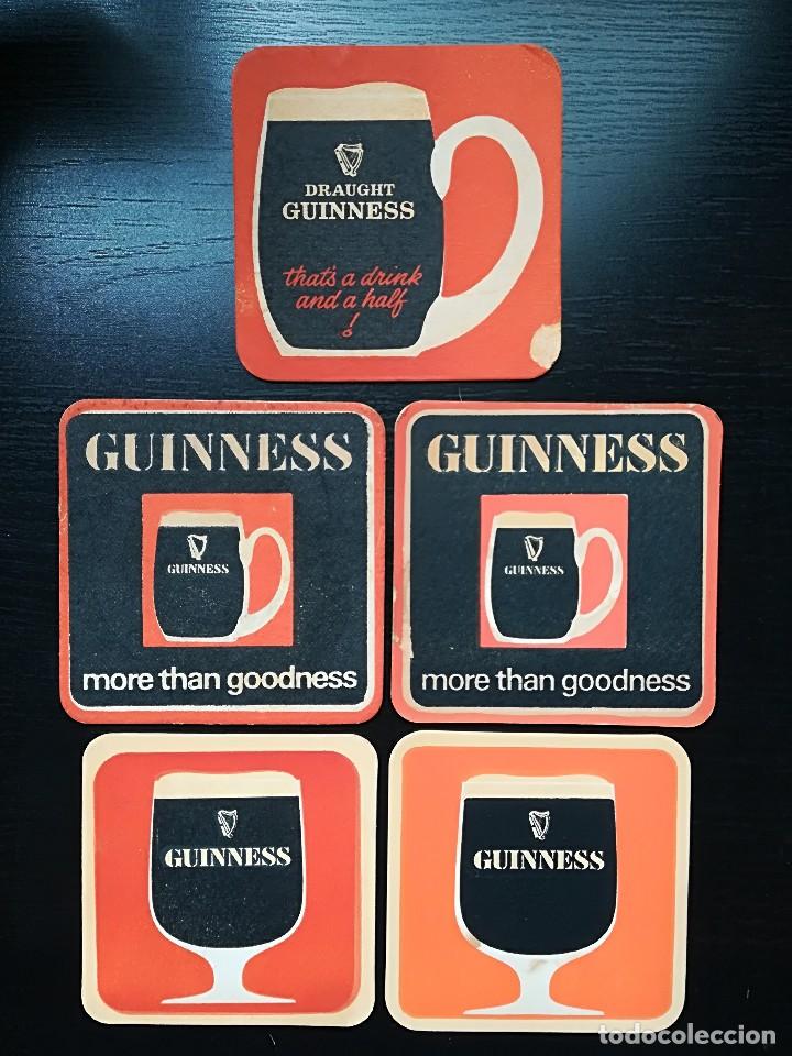 Coleccionismo de cervezas: 5 Posavasos Publicidad Cerveza Guinness - A&ntilde;os 60 - Beer mats coaster Zodiac Gemini Capricorn