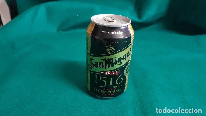 Coleccionismo de cervezas: LATA BOTE CERVEZA SAN MIGUEL 1516 (33 CL.) ESPA&Ntilde;A (SIN ABRIR) CADUCA 2010