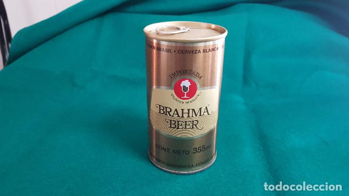 Coleccionismo de cervezas: LATA BOTE CERVEZA BRAHMA BEER (355 ML.) BRASIL (SIN ABRIR) 1970s