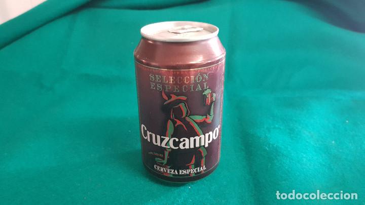Coleccionismo de cervezas: LATA BOTE CERVEZA CRUZCAMPO (33 CL.) ESPA&Ntilde;A (SIN ABRIR) CADUCA 2005