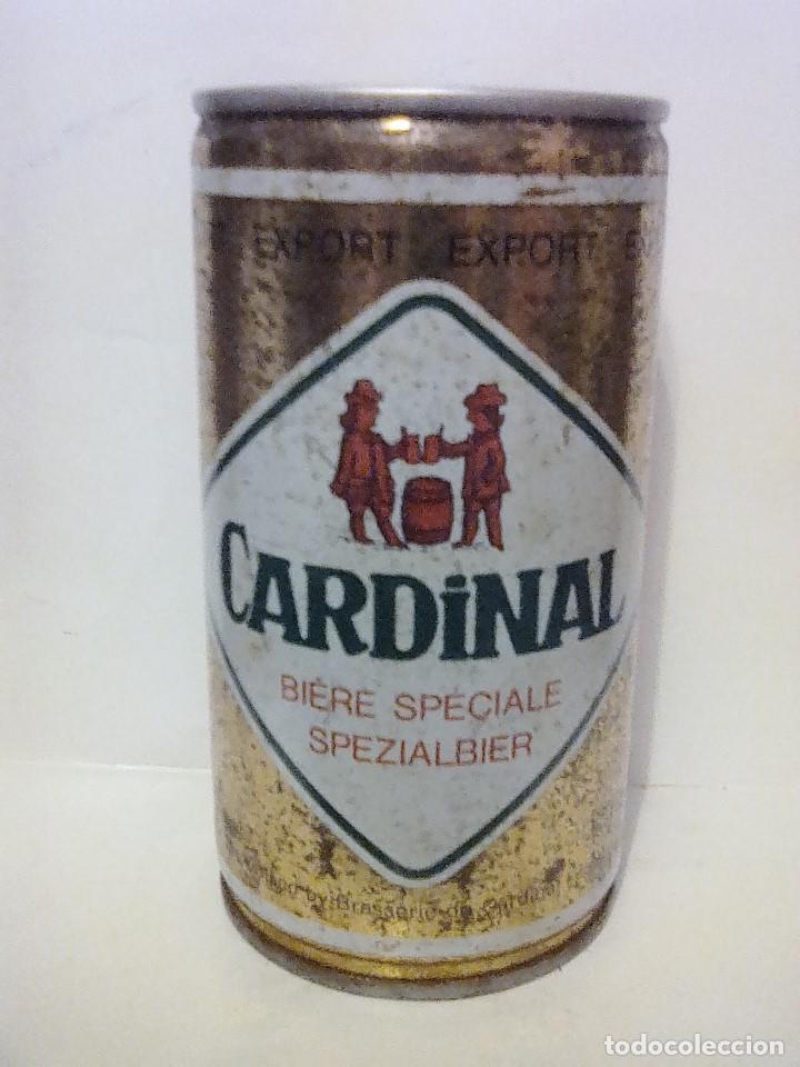 Sammeln von Brauereiartikeln: Lata cerveza cardinal suiza