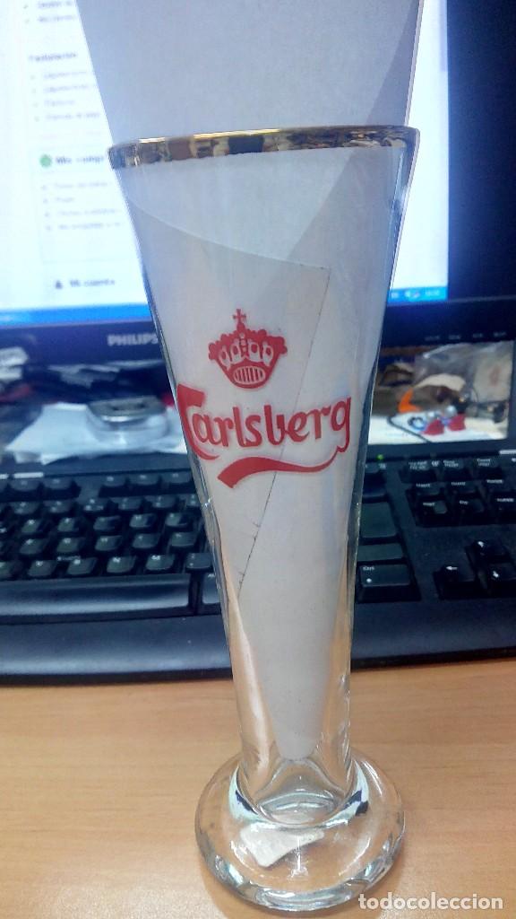 Coleccionismo de cervezas: Vaso copa cerveza carlsberg - Foto 1