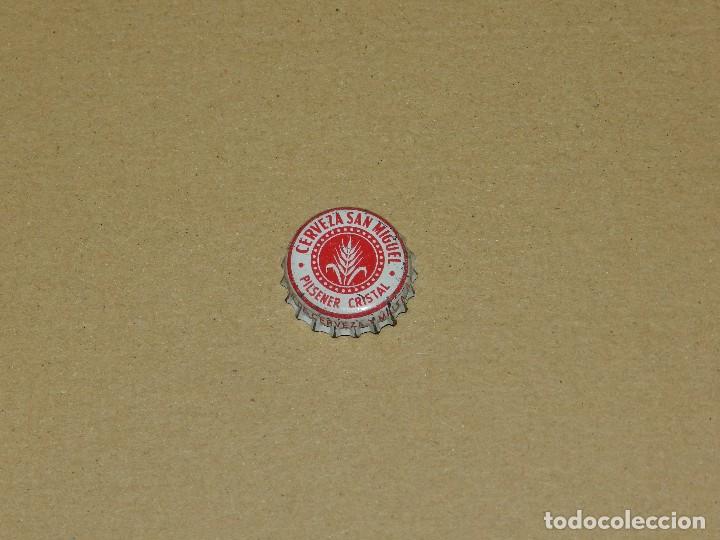 Coleccionismo de cervezas: (35) TAPON CHAPA CORONA - CERVEZAS SAN MIGUEL PILSENER CRISTAL , SE&Ntilde;ALES DE USO