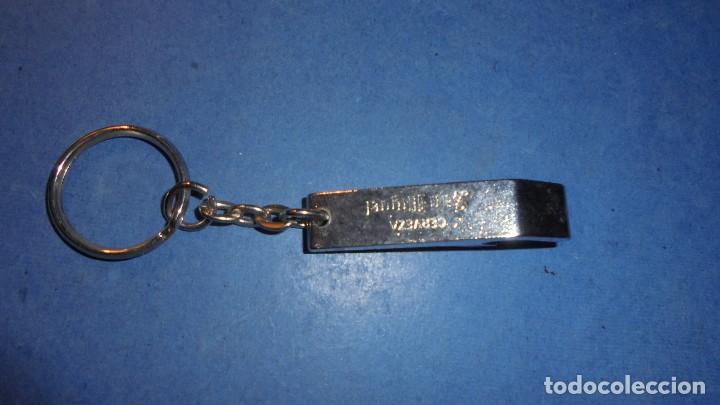 Coleccionismo de cervezas: SAN MIGUEL - ANTIGUO LLAVERO ABRIDOR DE CERVEZAS - 5X1,8 CM. EL ABRIDOR .