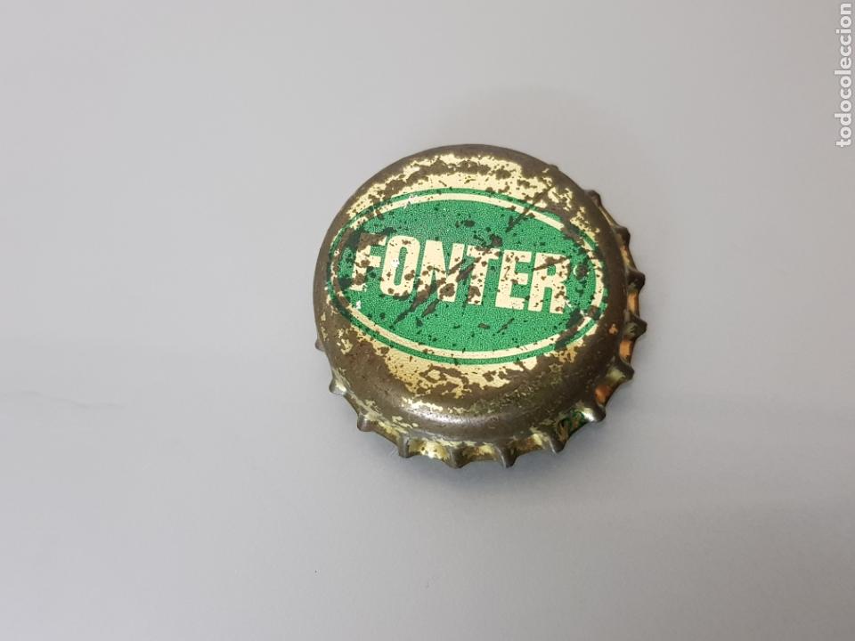 Coleccionismo de cervezas: ANTIGUA CHAPA CORONA FONTER AGUA ORO Y VERDE