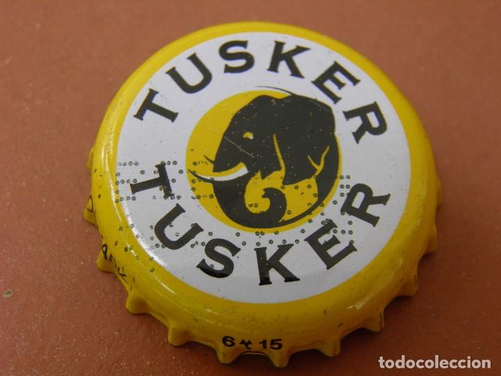 Coleccionismo de cervezas: BOTTLE CAP BEER TAP&Oacute;N CORONA BIRRA PIVO CHAPA CERVEZA TUSKER (12). KENYA.--LOTE N. 1813--CARMANJO
