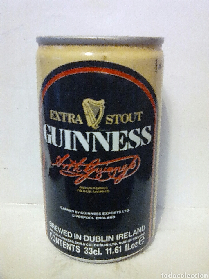 Coleccionismo de cervezas: Lata cerveza guinness irlanda