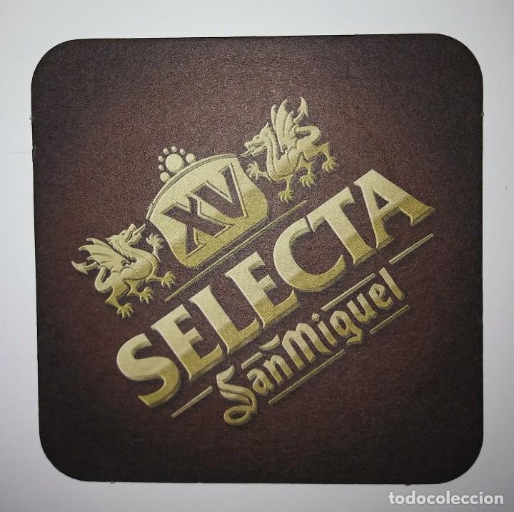 Coleccionismo de cervezas: SAN MIGUEL XV SELECTA POSAVASOS CARTON COASTERS BEER 9CM CERVEZA SANMIGUEL.