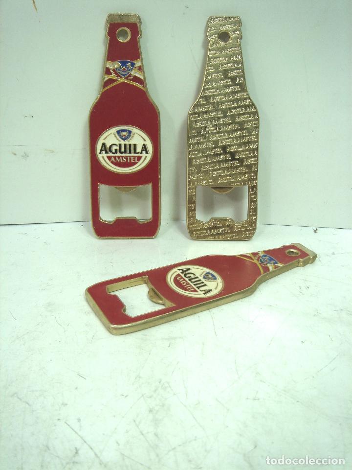 Coleccionismo de cervezas: BONITO ABRIDOR - CERVEZA EL AGUILA AMSTEL - METALICO LACADO - CERVEZAS - ABREBOTELLAS ABRE BOTELLAS
