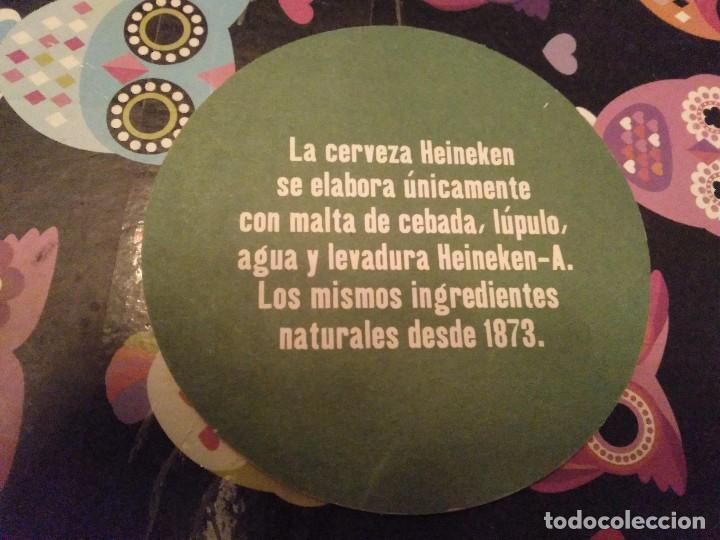 Coleccionismo de cervezas: POSAVASOS CERVEZA HEINEKEN CON LEYENDA DE ELABORACION TRASERA DIFERENTE